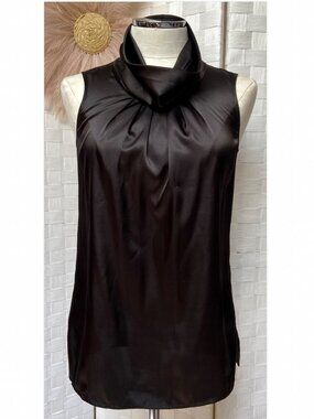 Chico's Black Satin Sleeveless Camisole Top Size 0